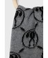 Szalik Moschino szalik z domieszką wełny kolor szary wzorzysty
