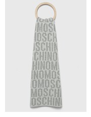 Szalik szalik damski kolor biały wzorzysty - Answear.com Moschino