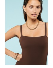 Strój kąpielowy jednoczęściowy strój kąpielowy Promesse kolor brązowy miękka miseczka - Answear.com Etam