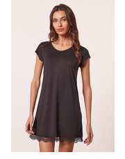 Piżama Koszula nocna damska kolor czarny koronkowa - Answear.com Etam