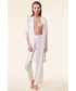 Piżama Etam szlafrok kolor biały