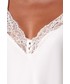 Piżama Etam koszula nocna damska kolor biały satynowa