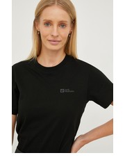 Bluzka t-shirt bawełniany kolor czarny - Answear.com Jack Wolfskin