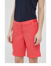 Spodnie szorty outdoorowe Hilltop damskie kolor różowy gładkie medium waist - Answear.com Jack Wolfskin