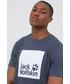 T-shirt - koszulka męska Jack Wolfskin t-shirt męski kolor granatowy z nadrukiem