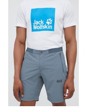 Krótkie spodenki męskie szorty outdoorowe Trail męskie kolor szary - Answear.com Jack Wolfskin