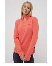 Bluza bluza sportowa Gecko damska kolor pomarańczowy gładka - Answear.com Jack Wolfskin