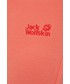 Bluza Jack Wolfskin bluza sportowa Gecko damska kolor pomarańczowy gładka