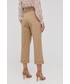 Spodnie Marella Spodnie damskie kolor beżowy proste high waist