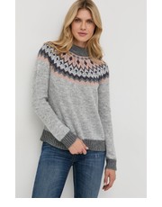 Sweter sweter z domieszką wełny damski kolor szary lekki - Answear.com Marella