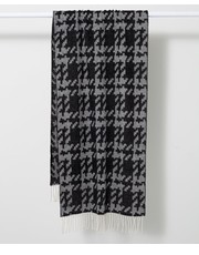 Szalik szalik wełniany kolor czarny wzorzysty - Answear.com Marella