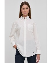 Koszula Weekend  koszula bawełniana damska kolor biały relaxed z kołnierzykiem klasycznym - Answear.com Max Mara