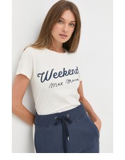 Bluzka Weekend  t-shirt damski kolor beżowy - Answear.com Max Mara