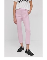 Spodnie Weekend  Spodnie damskie kolor różowy proste medium waist - Answear.com Max Mara