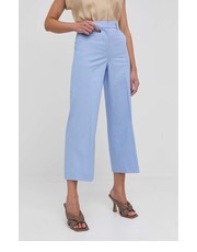 Spodnie Weekend  spodnie z lnem damskie szerokie high waist - Answear.com Max Mara