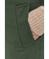 Spodnie Max Mara Weekend  spodnie bawełniane damskie kolor zielony fason cargo high waist
