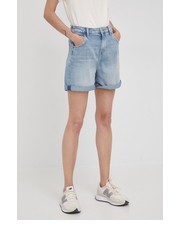 Spodnie szorty jeansowe Moms Shorts damskie gładkie high waist - Answear.com Mustang