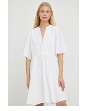 Sukienka sukienka bawełniana kolor biały mini rozkloszowana - Answear.com Mustang