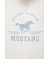 Bluza męska Mustang bluza bawełniana męska kolor beżowy z nadrukiem