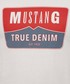 T-shirt - koszulka męska Mustang t-shirt bawełniany kolor biały z nadrukiem