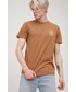T-shirt - koszulka męska Mustang t-shirt bawełniany kolor brązowy z nadrukiem