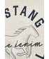 T-shirt - koszulka męska Mustang t-shirt męski kolor beżowy z nadrukiem