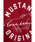T-shirt - koszulka męska Mustang t-shirt bawełniany kolor czerwony z nadrukiem