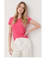 Bluzka t-shirt damski kolor różowy - Answear.com Patrizia Pepe