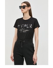 Bluzka t-shirt bawełniany kolor czarny - Answear.com Patrizia Pepe