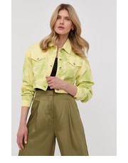 Kurtka kurtka jeansowa damska kolor zielony przejściowa - Answear.com Patrizia Pepe
