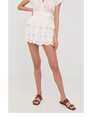 Spódnica spódnica z domieszką lnu kolor biały mini rozkloszowana - Answear.com Patrizia Pepe