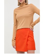 Spódnica spódnica kolor pomarańczowy mini rozkloszowana - Answear.com Patrizia Pepe
