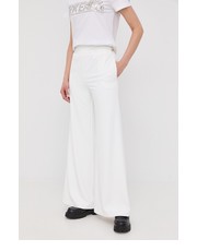 Spodnie spodnie damskie kolor biały szerokie high waist - Answear.com Patrizia Pepe