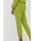 Spodnie Patrizia Pepe spodnie dresowe bawełniane damskie kolor zielony proste high waist