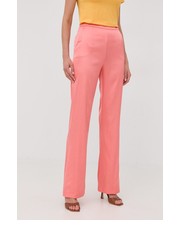 Spodnie spodnie damskie kolor pomarańczowy proste high waist - Answear.com Patrizia Pepe