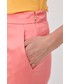 Spodnie Patrizia Pepe spodnie damskie kolor pomarańczowy proste high waist