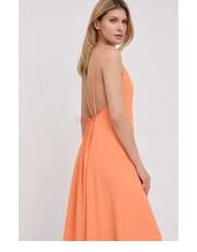 Sukienka sukienka kolor pomarańczowy maxi prosta - Answear.com Patrizia Pepe