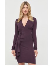 Sukienka sukienka kolor fioletowy mini dopasowana - Answear.com Patrizia Pepe