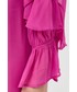 Sukienka Patrizia Pepe sukienka kolor różowy mini rozkloszowana