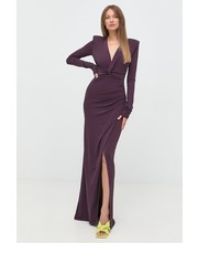 Sukienka sukienka kolor fioletowy maxi dopasowana - Answear.com Patrizia Pepe