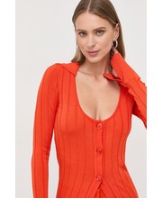 Sweter kardigan damski kolor pomarańczowy lekki - Answear.com Patrizia Pepe