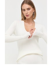 Sweter sweter wełniany damski kolor beżowy - Answear.com Patrizia Pepe