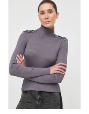 Sweter sweter damski kolor fioletowy lekki z golfem - Answear.com Patrizia Pepe