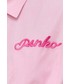 Koszula Pinko koszula damska kolor różowy relaxed z kołnierzykiem klasycznym