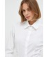 Koszula Pinko koszula damska kolor biały slim z kołnierzykiem klasycznym