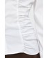 Koszula Pinko koszula damska kolor biały slim z kołnierzykiem klasycznym