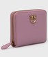 Portfel Pinko portfel skórzany damski kolor różowy