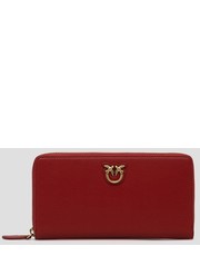 Portfel portfel skórzany damski kolor czerwony - Answear.com Pinko