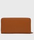 Portfel Pinko portfel skórzany damski kolor brązowy