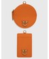 Portfel Pinko portfel i etui na karty skórzane kolor pomarańczowy